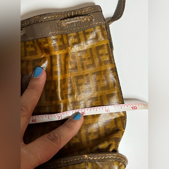 Fendi Tan and Brown Logo Crossbody Bag - Picture 10 of 13